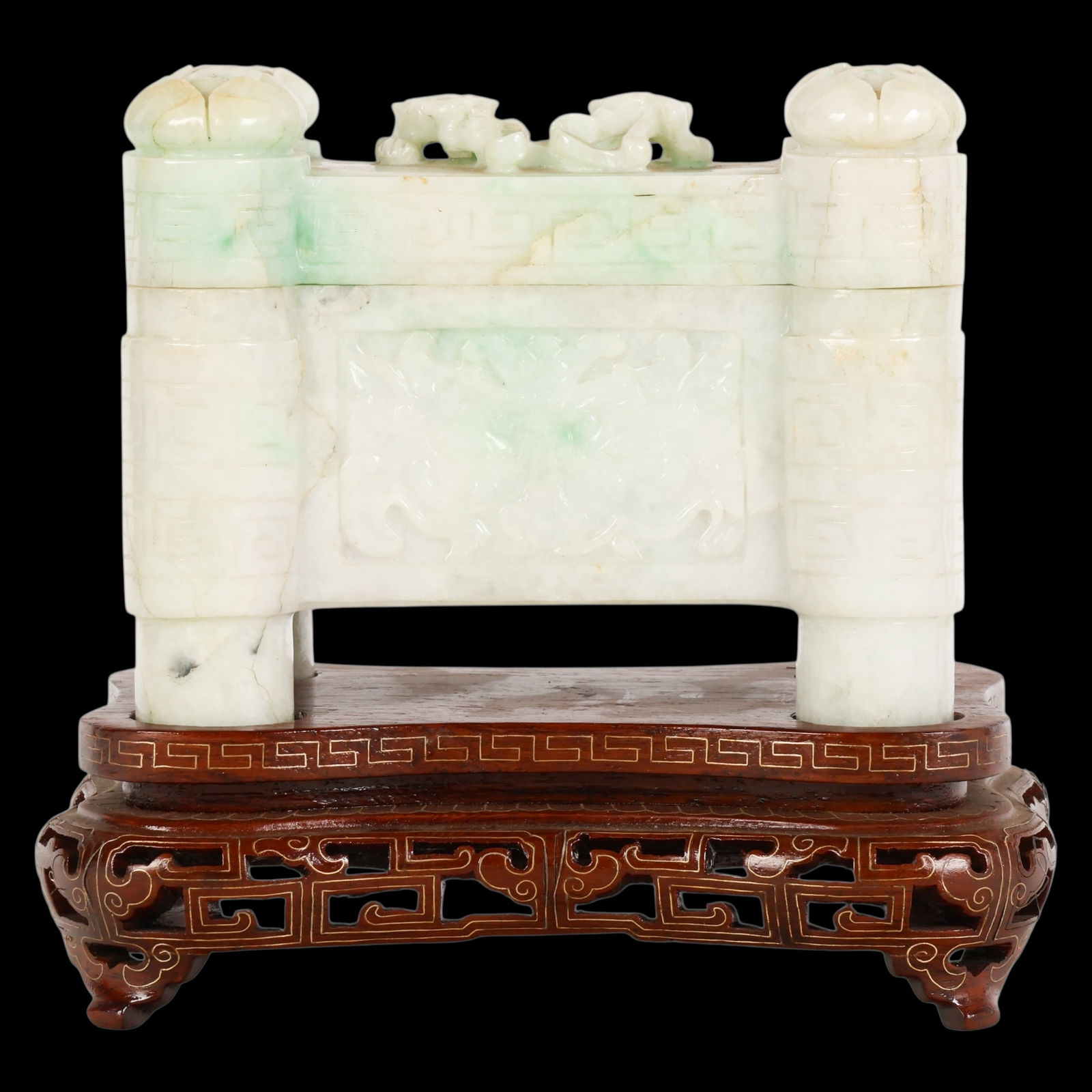 Chinese Lavender Jadeite Archaistic Dragon Censer (1 of 9)