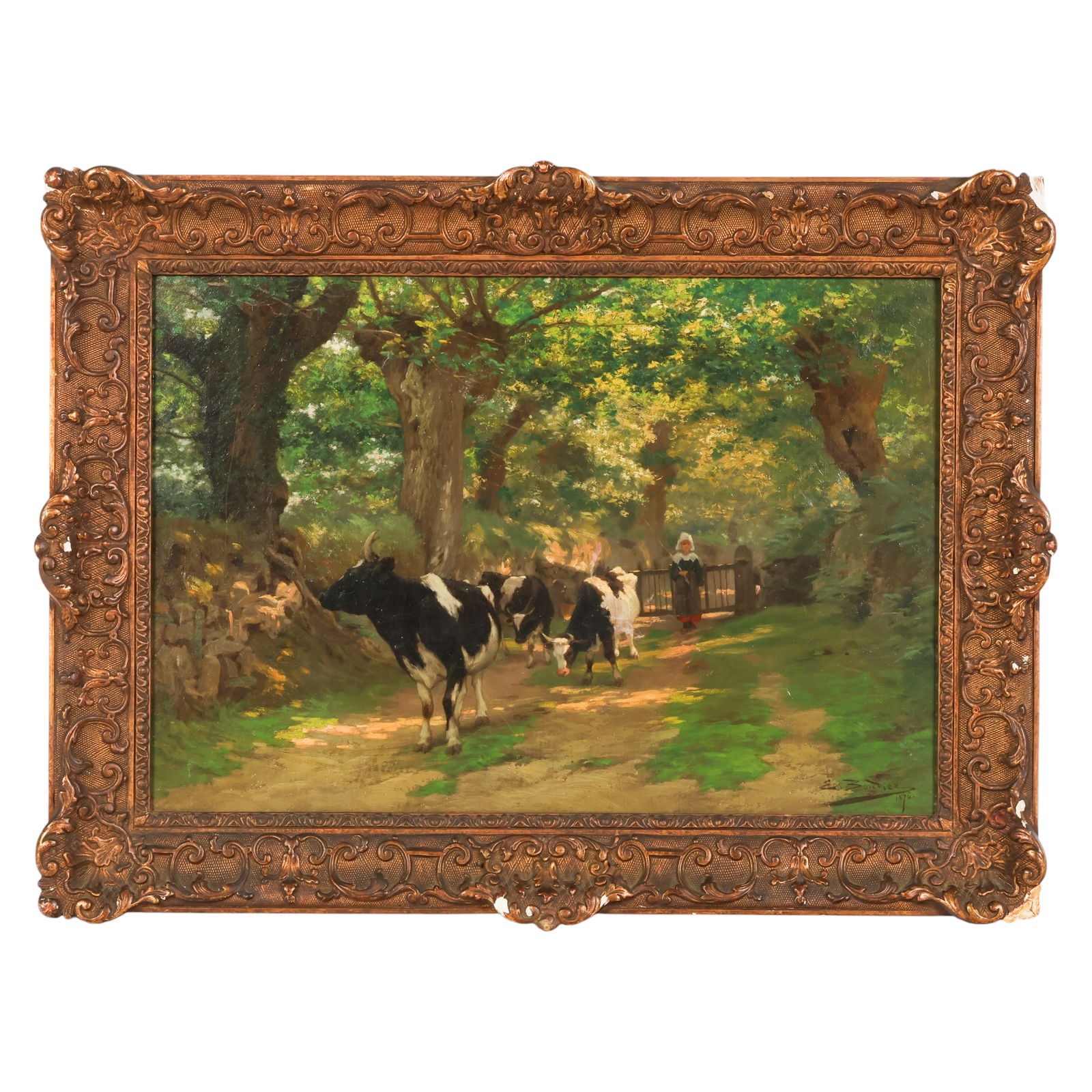 Eugene Louis Boudin 1824-1898 Livestock Painting (1 of 7)