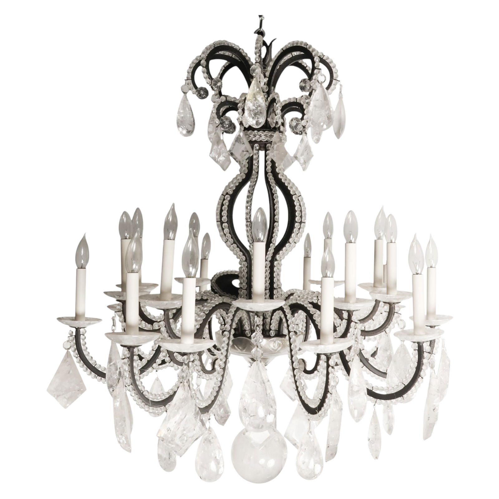 Antique Natural Rock Crystal Multi Arm Chandelier (1 of 7)