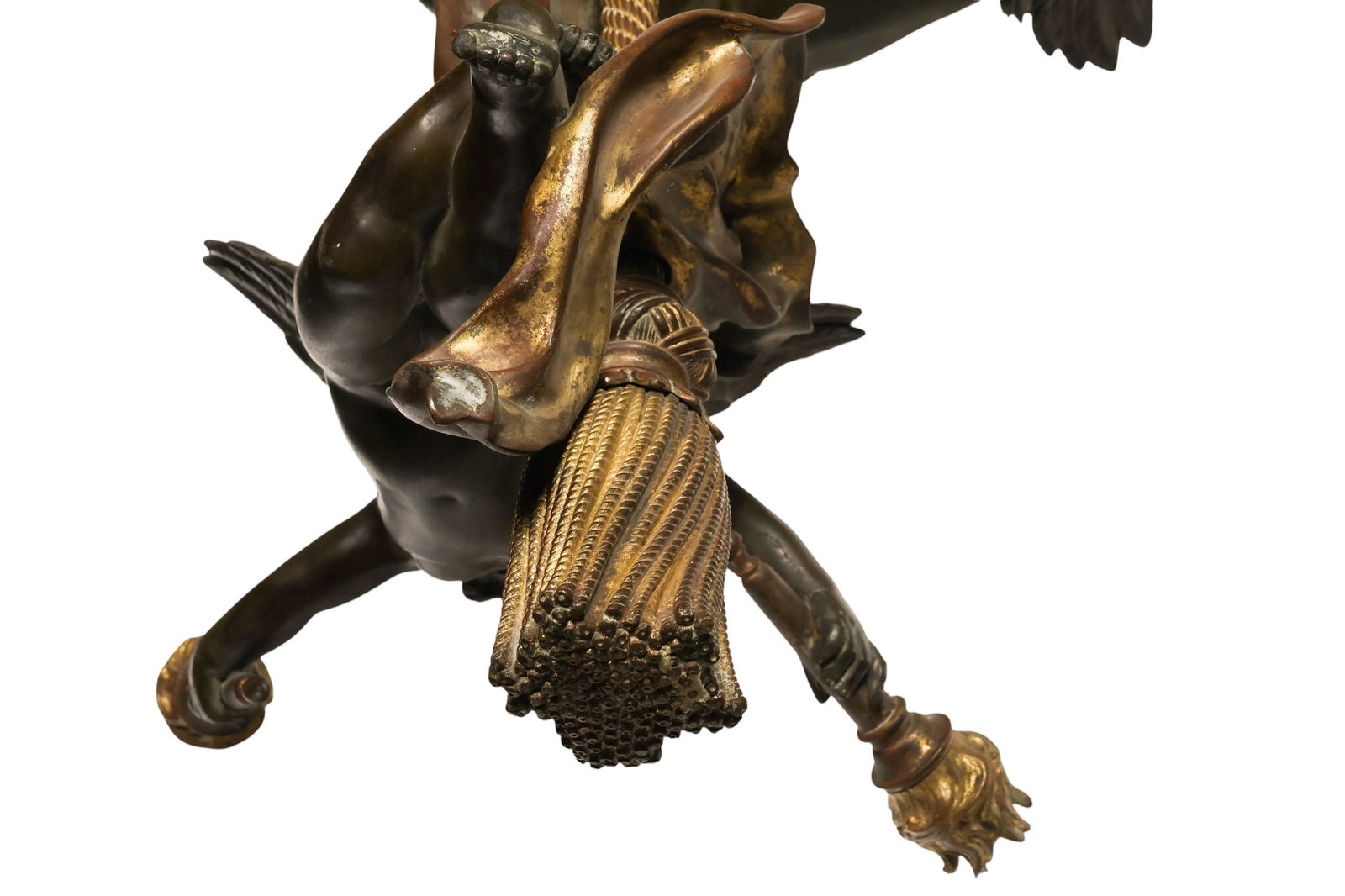 French Antique Bronze Figural Putti Chandelier - 7