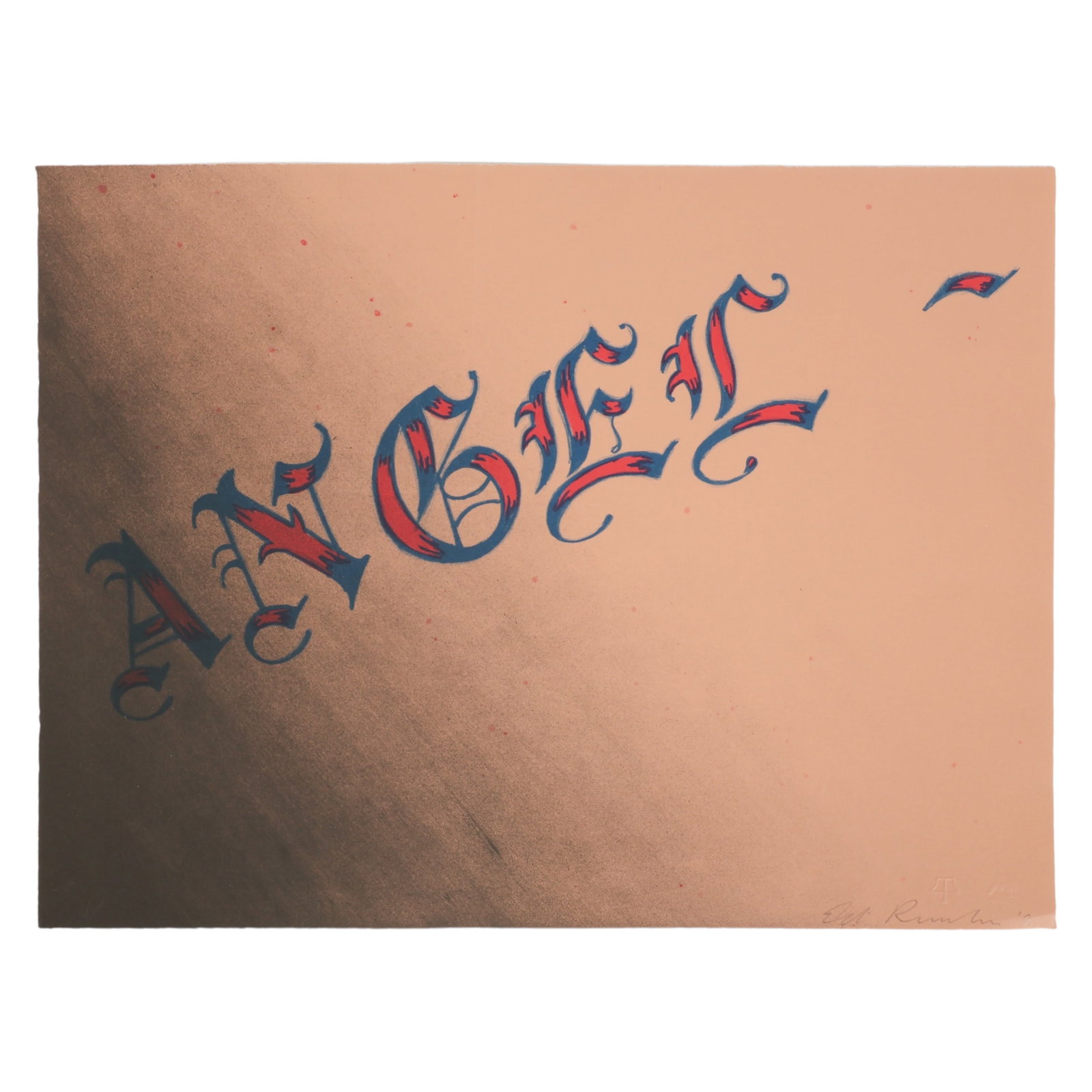 Ed Ruscha (b.1937) Angel Lithograph LE 1991 SIGNED (1 of 10)