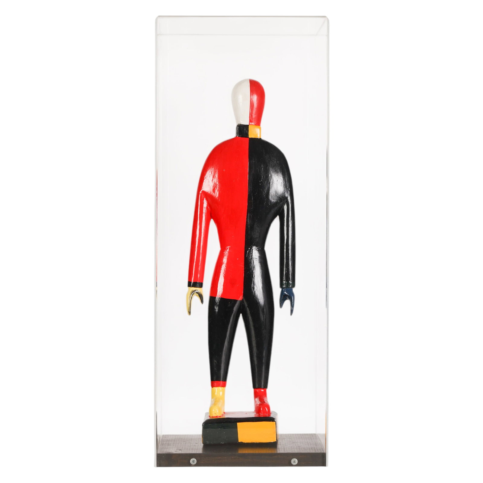 Kazimir Malevich (1879-1935) The Sportsmen SIGNED: after Kazimir Malevich (Ukrainian, 1879-1935), Suprematism Contour of Sportsmen, 1996, a hand-painted figural composition sculpture inspired by Malevichs iconic Suprematist style. The standing
