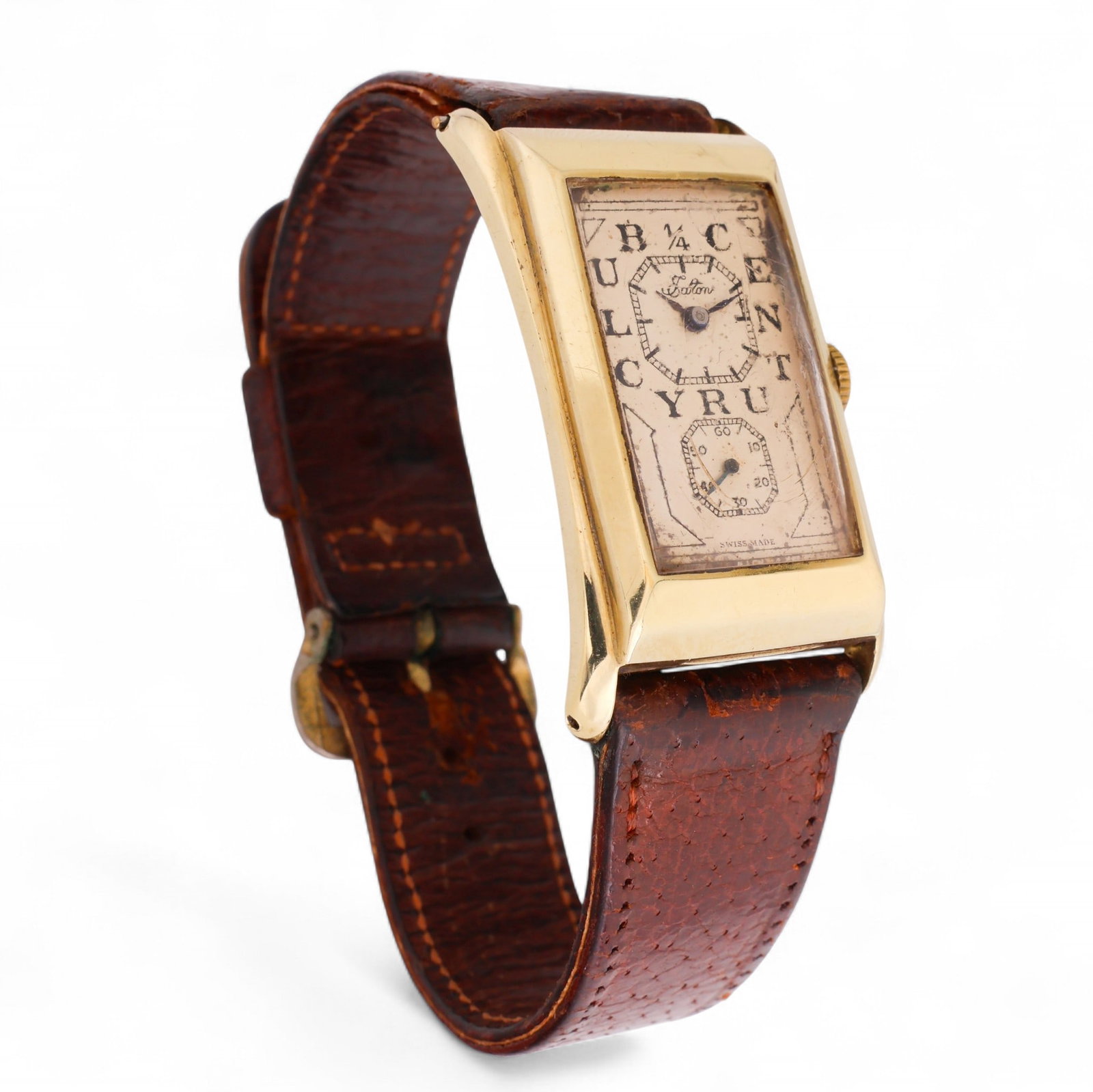 Rolex 14k Ref 1490 Prince Eaton Century Wristwatch: Rolex Prince "Eaton Century" manual wind wrist watch, circa 1945, presented to William A. Whiteford by The T. Eaton Co. Limited in recognition of 25 years of continuous service between 1922 and 1947.