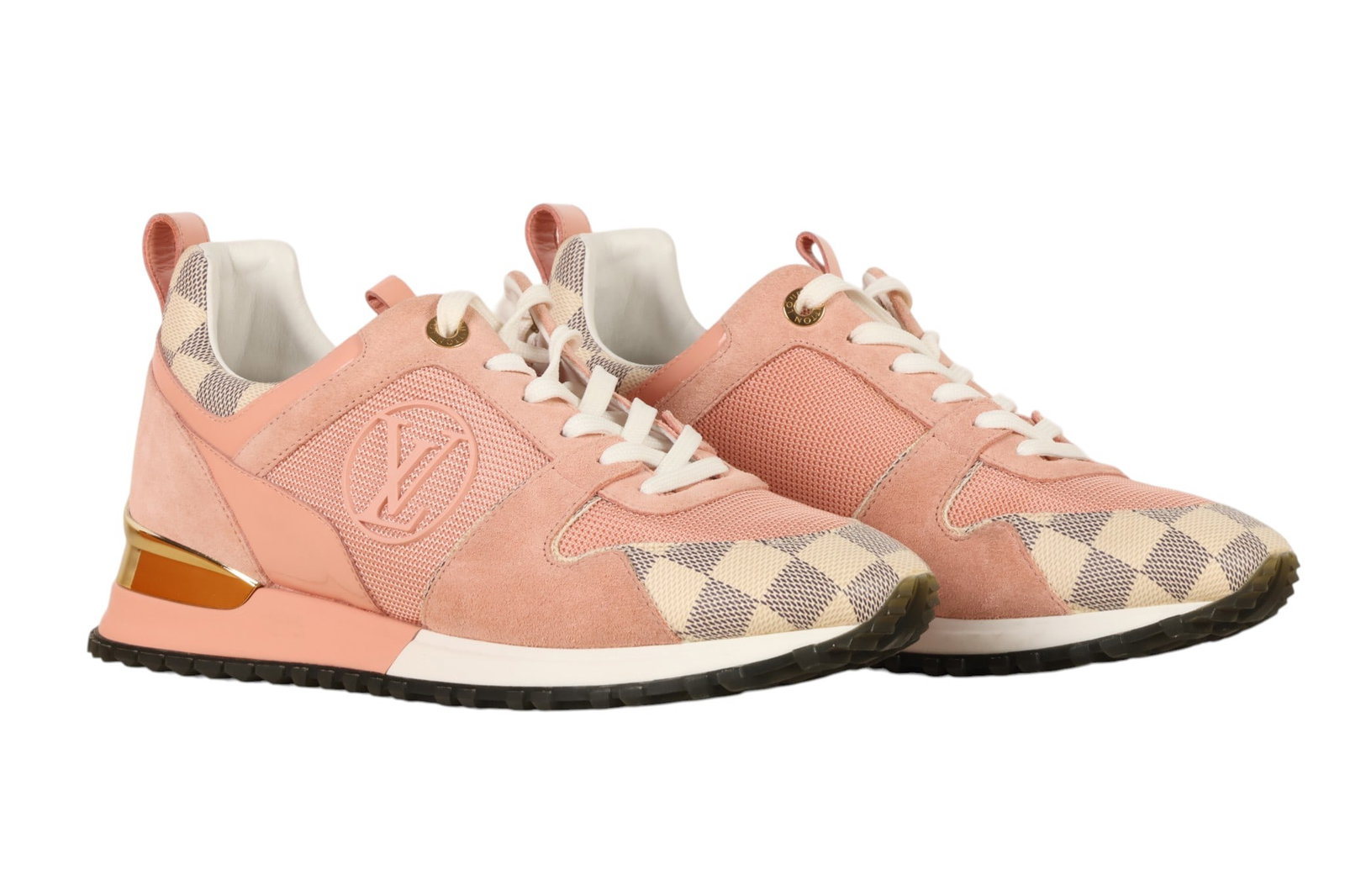 Louis Vuitton Run Away Pink Suede Sneakers Size 39 (1 of 7)