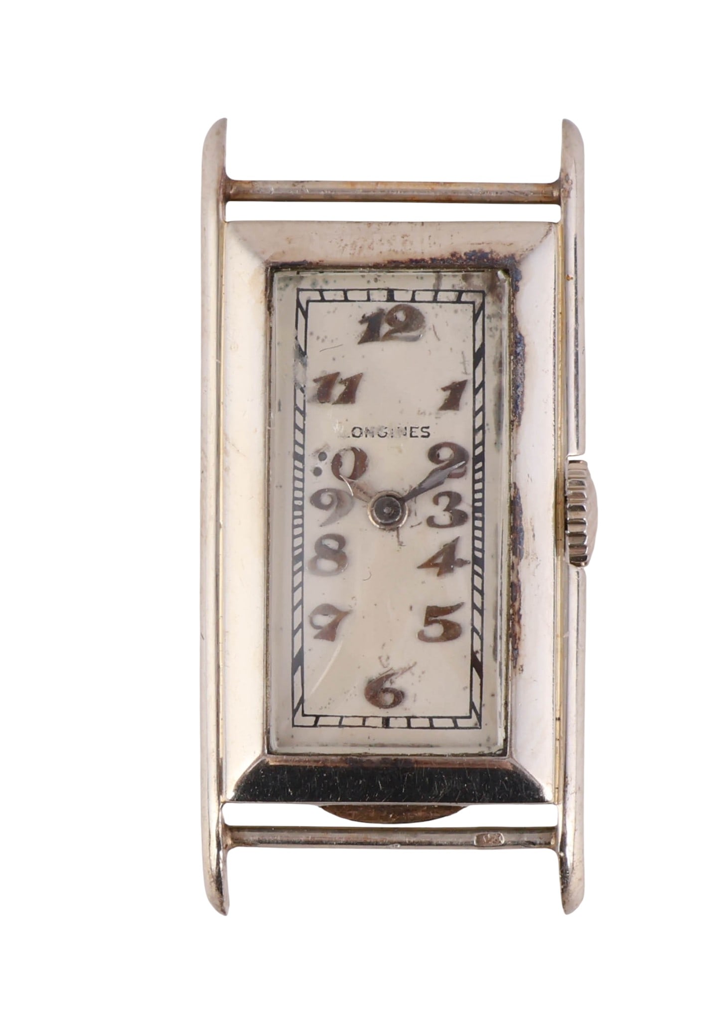 Longines 18K White Gold Art Deco Rectangular Watch (1 of 7)