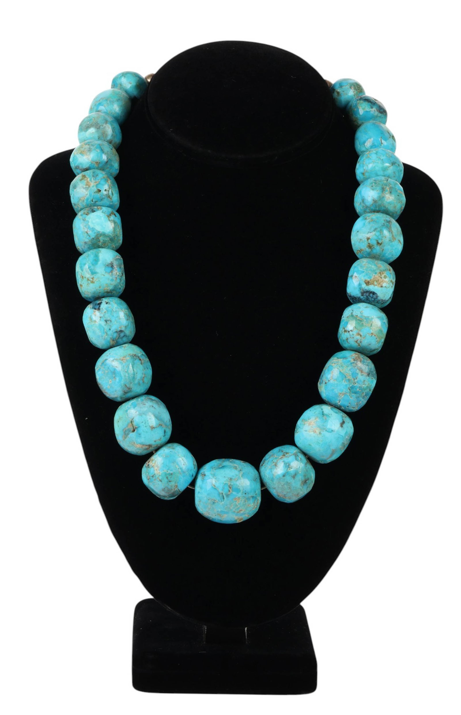 Turquoise Large Graduated Bead Navajo Necklace (1 of 6)