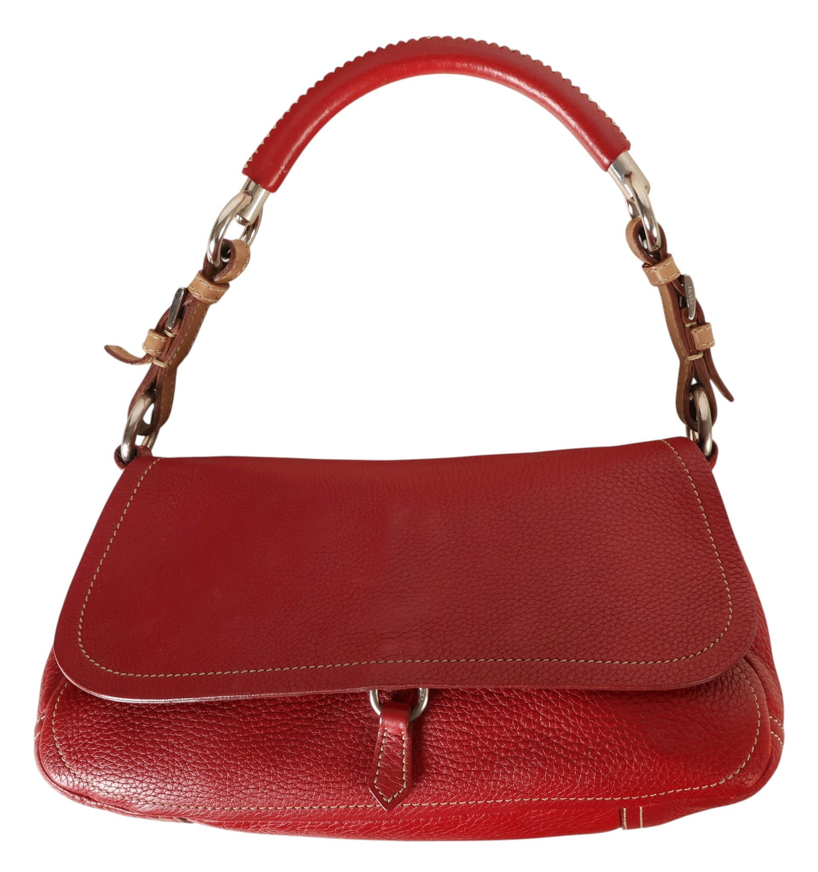 Prada Vitello Daino D-Ring Leather Shoulder Bag (1 of 7)
