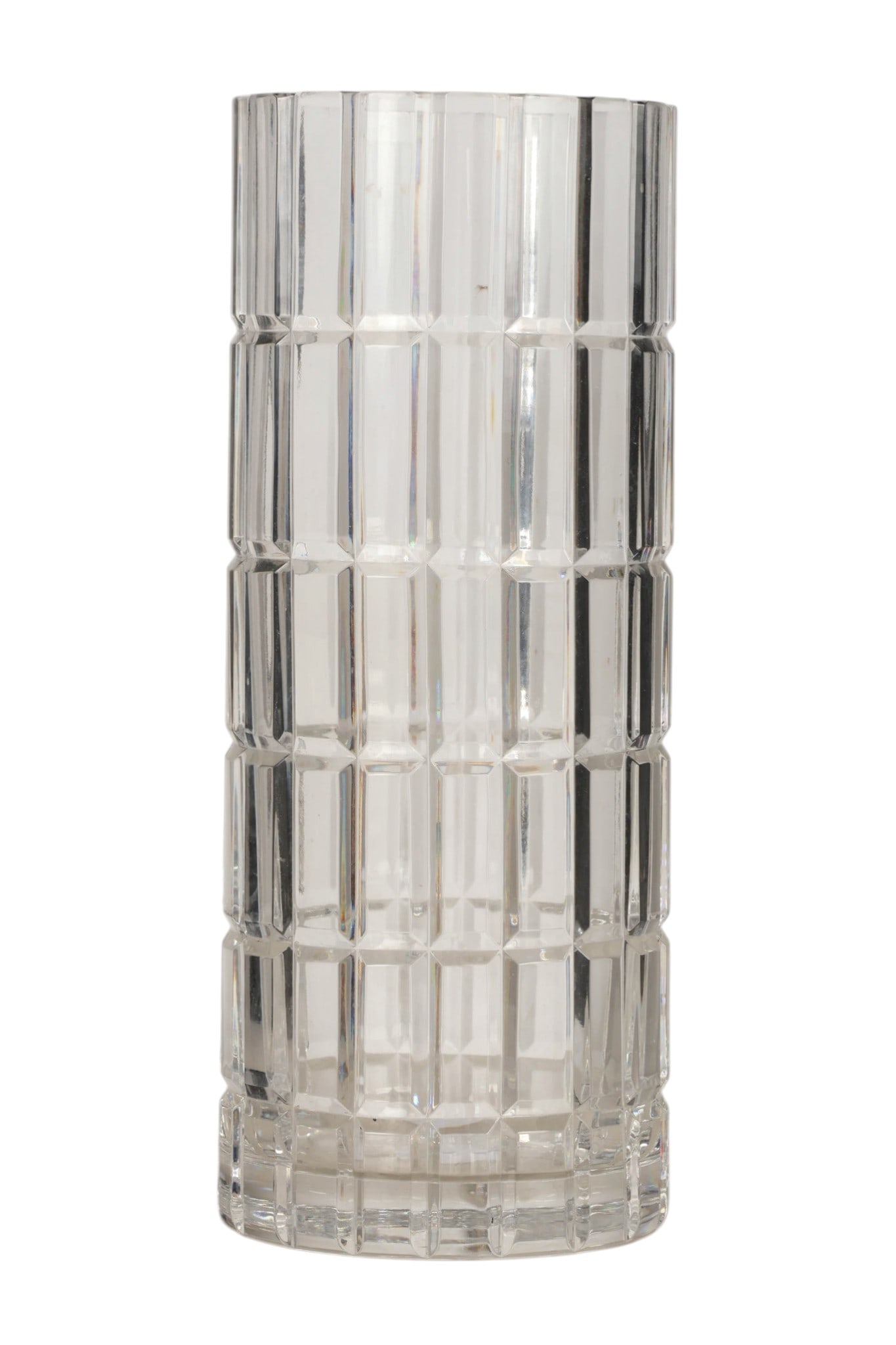 Cartier French Cut Lead Crystal Cylindrical Vase (1 of 7)