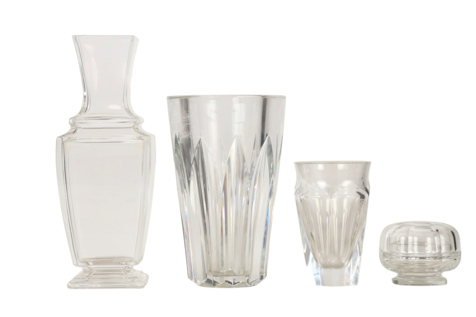 Baccarat France Crystal Dresser Jar Box Vase LOT (1 of 5)