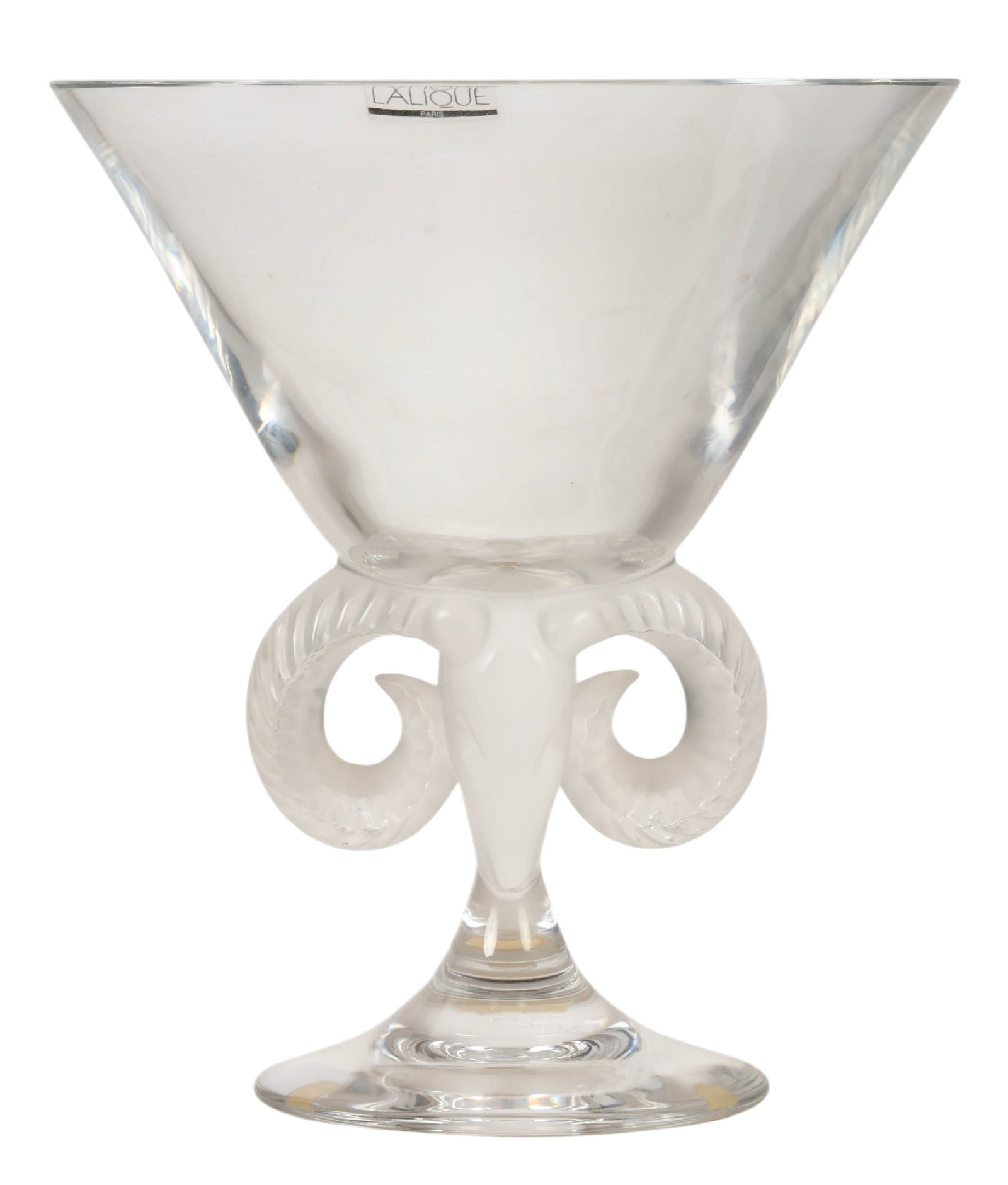 Lalique France Aries Ram's Head Crystal Compote (1 of 6)