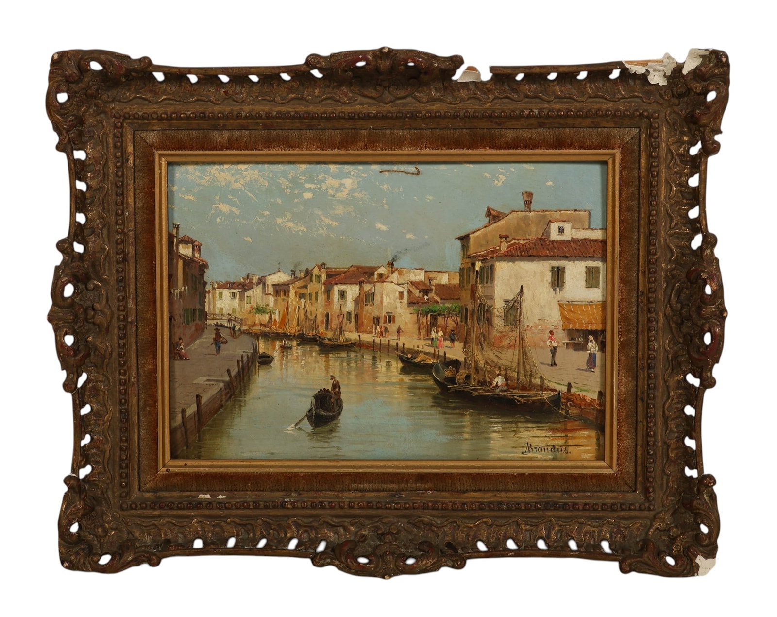 Antonietta Brandeis 1848-1926 Venetian Canal Scene (1 of 8)