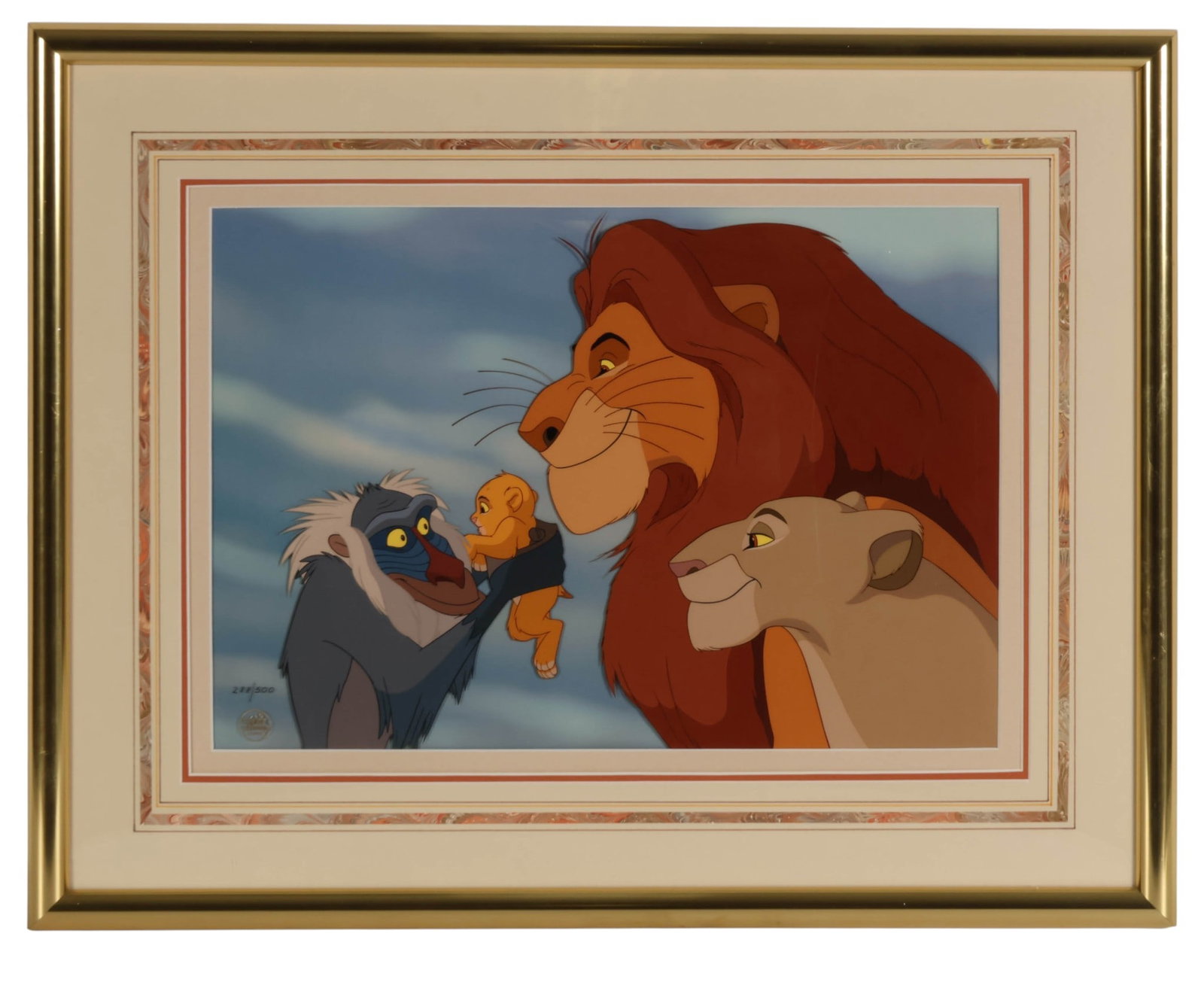 Disney The Lion King Simba & Rafiki Animation Cell (1 of 7)