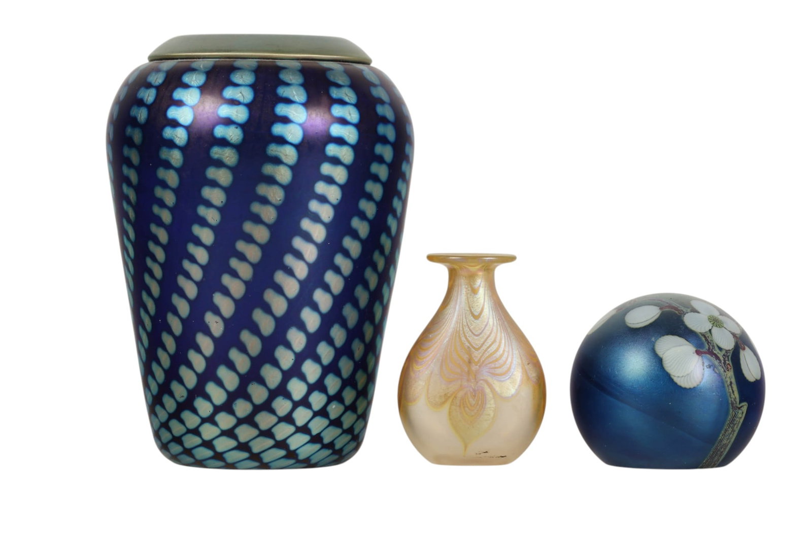 Correia + Orient & Flume Studio Art Glass 3pc LOT (1 of 6)