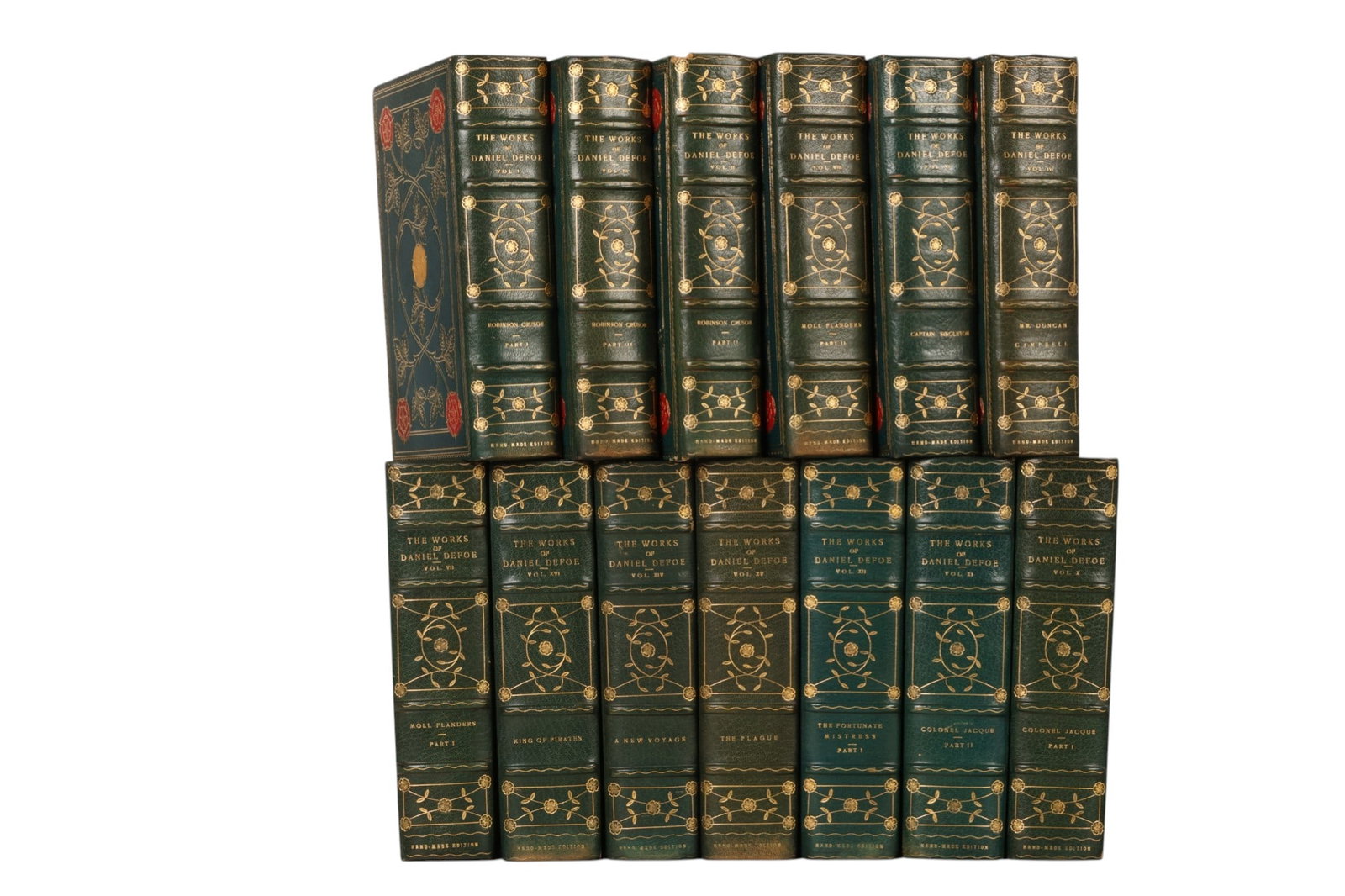 13 x Works of Daniel Defoe Hand Made Edition Books (1 of 8)