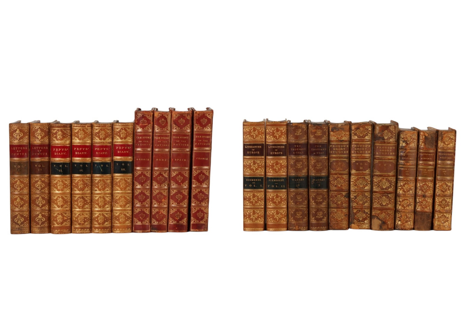 Antique Leather Bound Books Mixed Lot 19 Volumes (1 of 6)