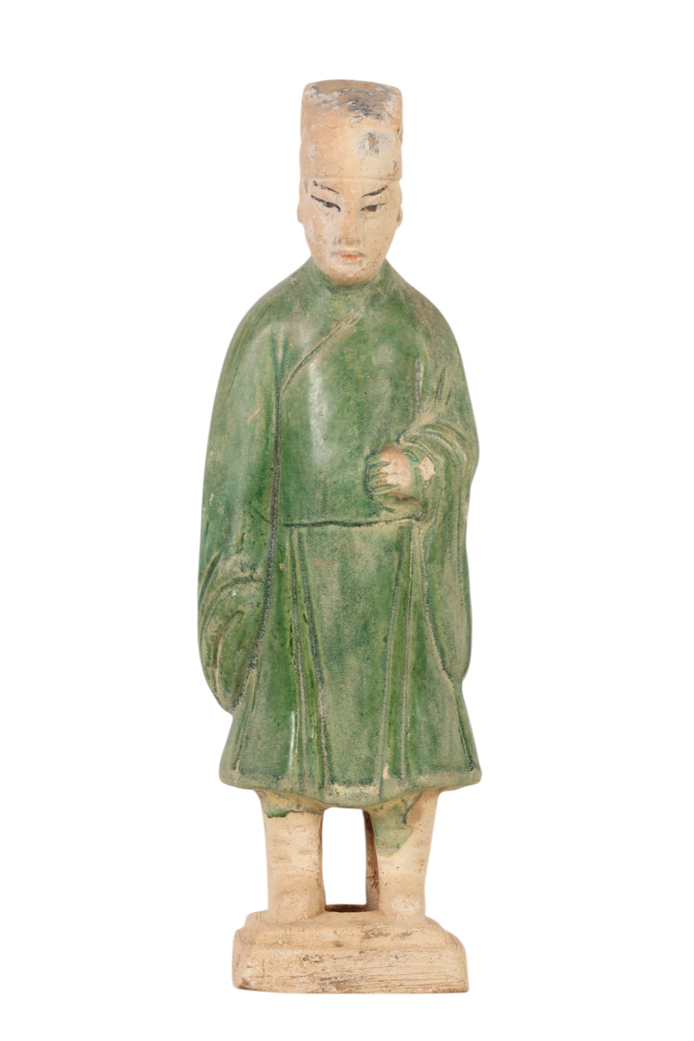 Chinese Antique Green Glazed Pottery Figure COA (1 of 6)
