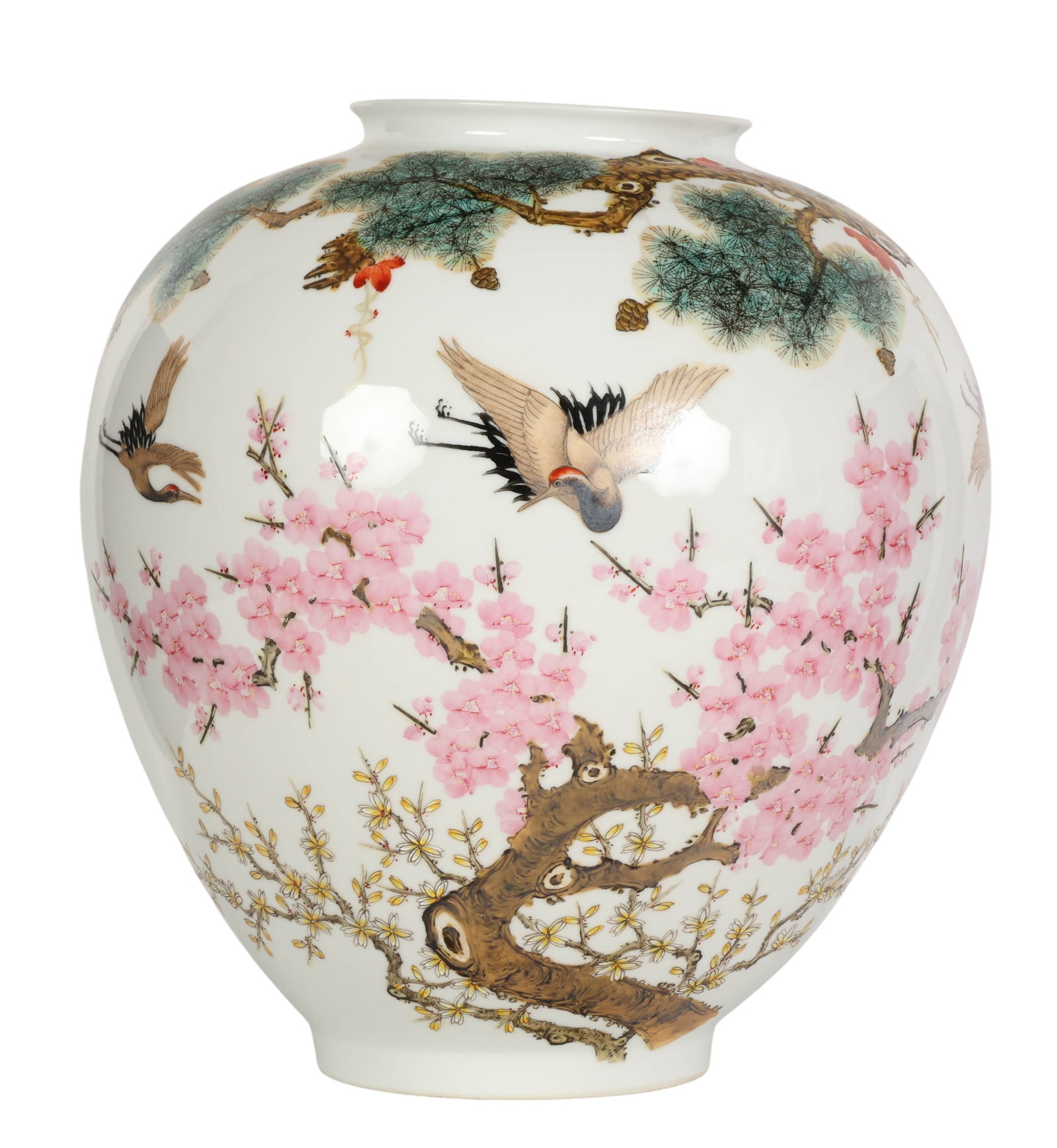 Chinese Porcelain 15" Vase by Wang Wenfan b.1937 (1 of 10)