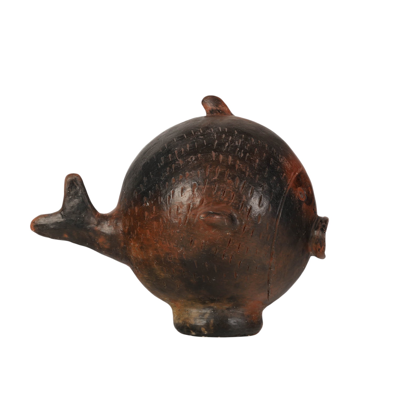 Handmade Sculptural Folk Art Pottery Fish Vessel (1 of 6)