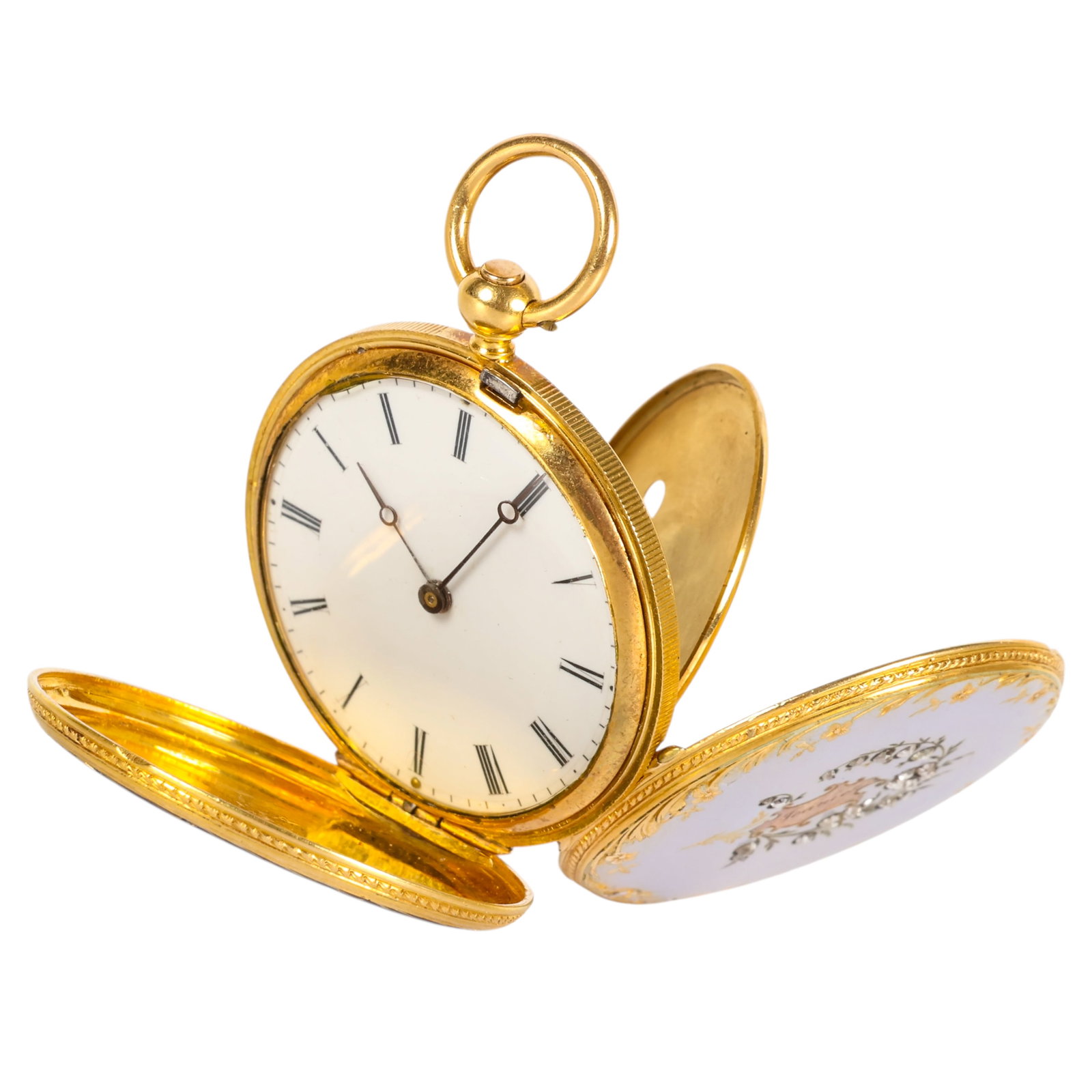 Patek & Co Antique Ladies Enamel 18K Pocket Watch (1 of 11)