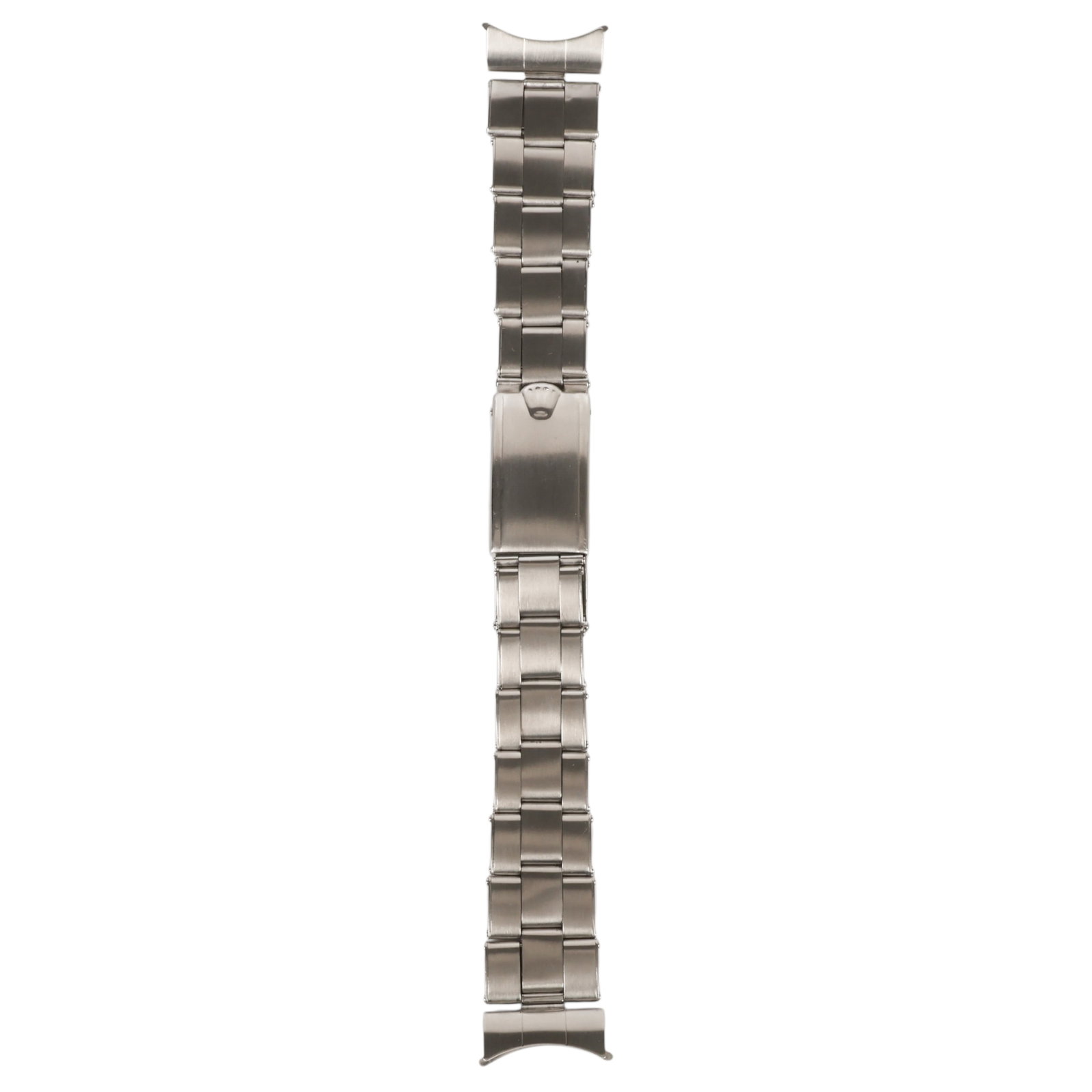 Rolex Vintage Rivet Steel C&I 1959 Oyster Bracelet: Vintage Rolex Oyster rivet-link stainless steel expansion wristwatch bracelet comprising twelve removable links. The folding clasp is stamped "Rolex U.S.A.," "C&I," and dated 7-59 (July 1959). It feat