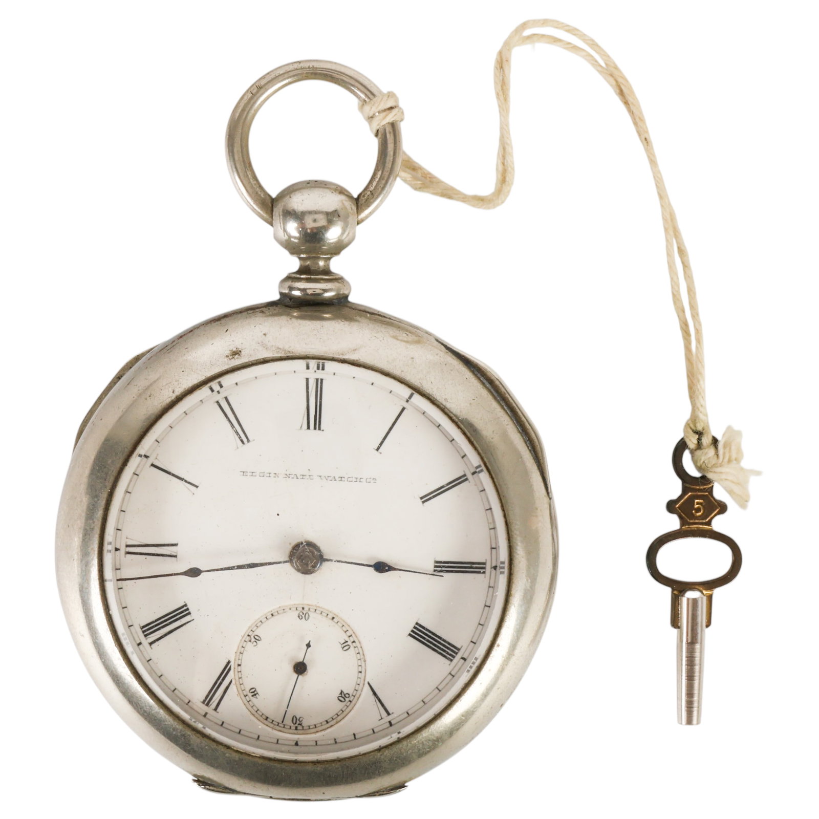 Elgin National Watch Co Open Face Pocket Watch Key (1 of 7)