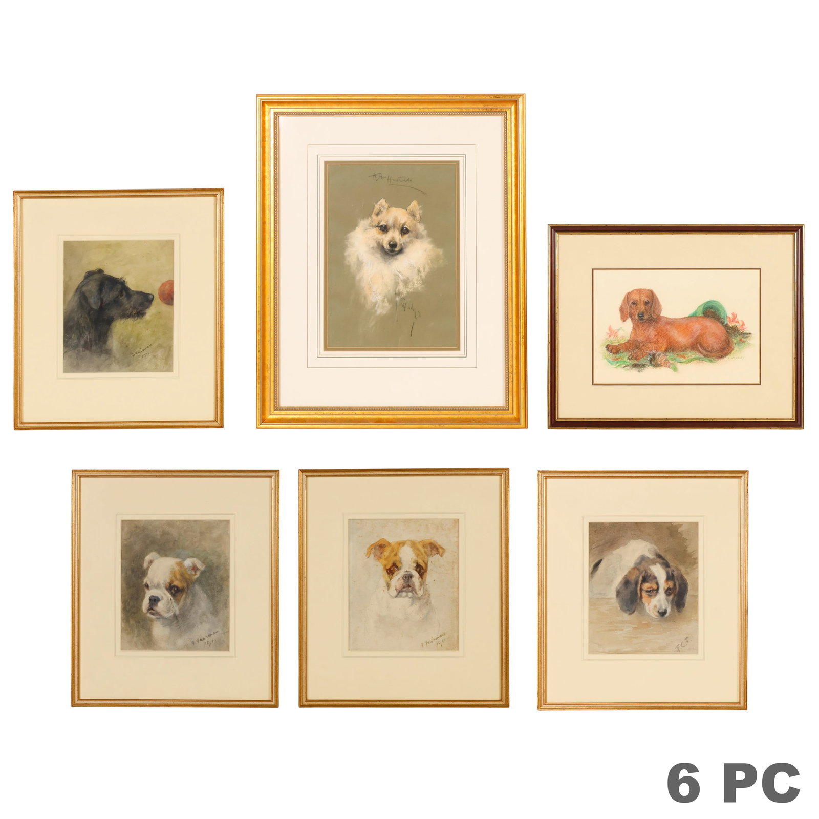 F Fairman 1836-1923 Dog Portraits and MORE 6pc LOT (1 of 7)
