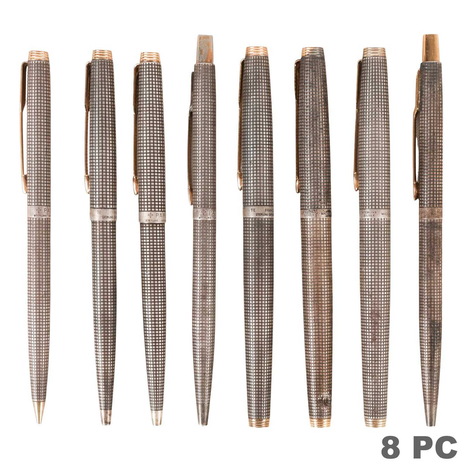 Parker Sterling Silver Luxury Pen & Pencil 8pc LOT (1 of 7)