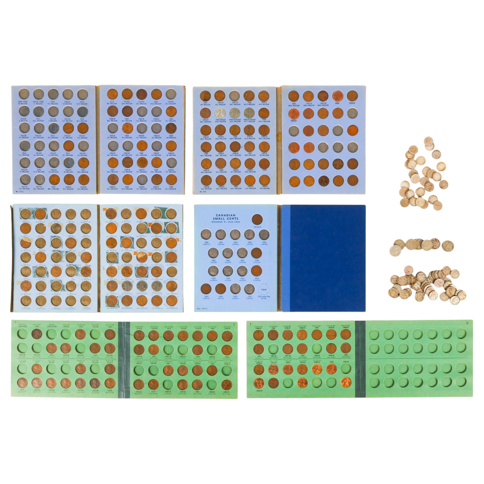 Silver Coins Penny Books and Buffalo Nickels LOT (1 of 7)