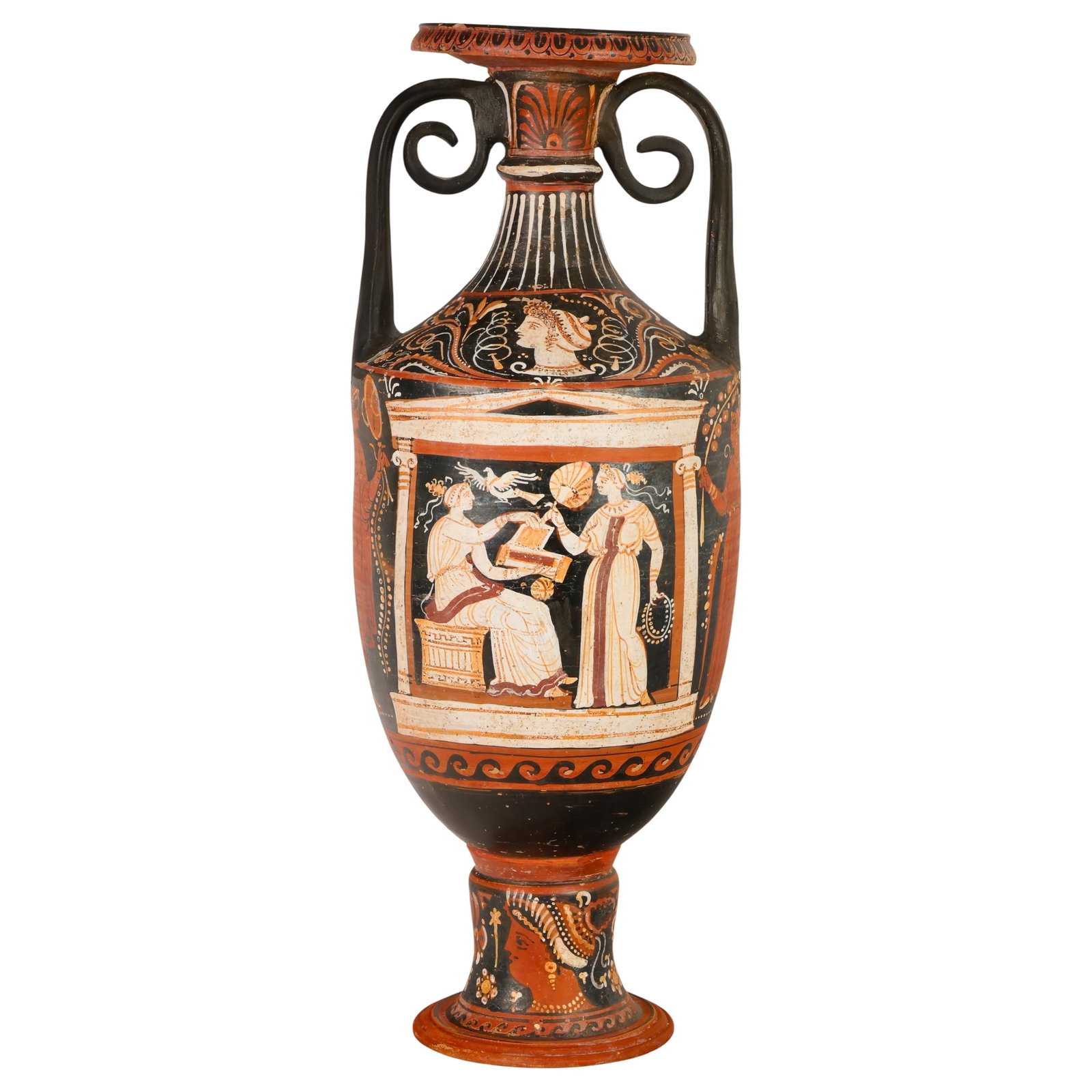 Apulian Red-Figure Loutrophoros Neck Amphora Vase (1 of 7)