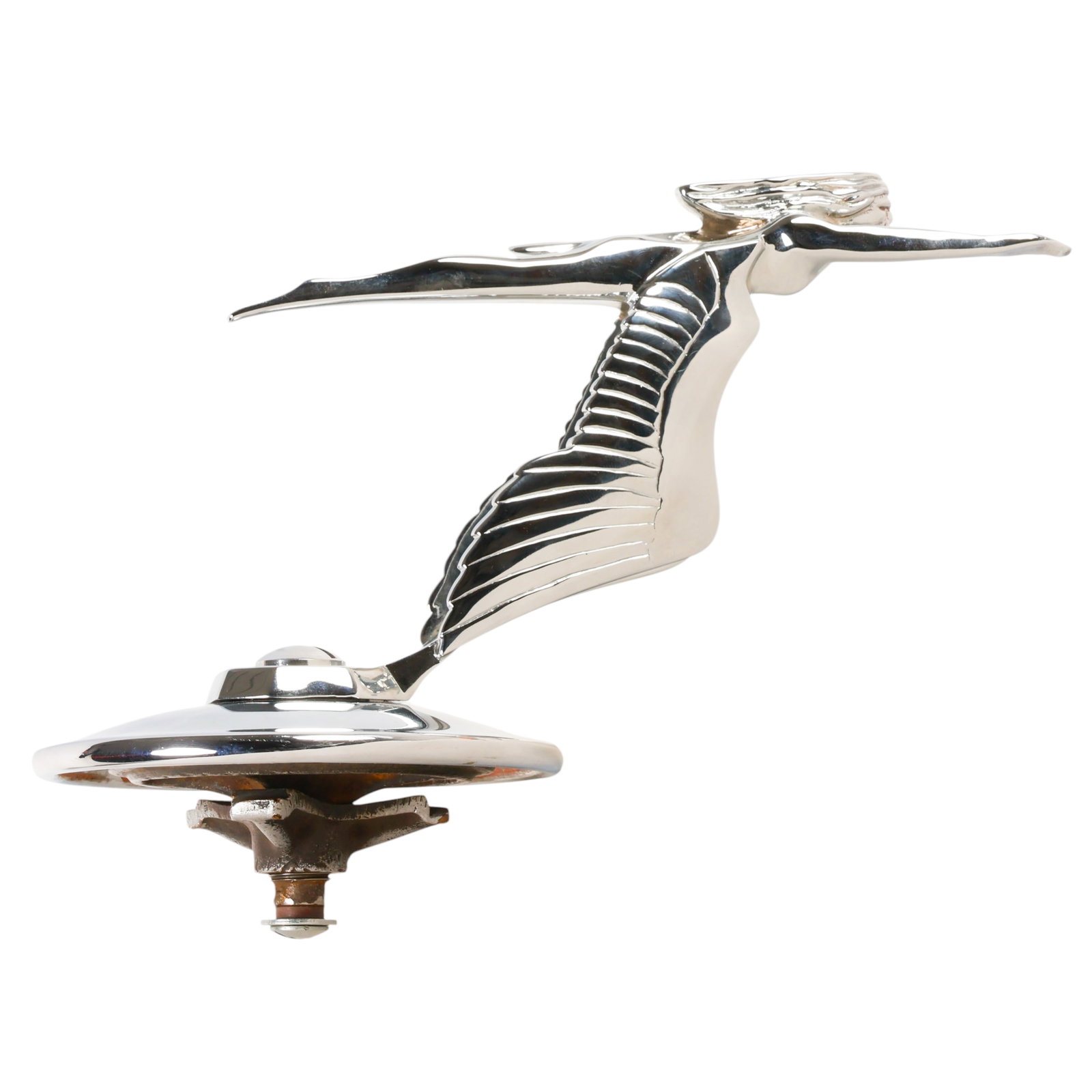 Frederick Bazin Chrome Art Deco Car Hood Ornament (1 of 6)