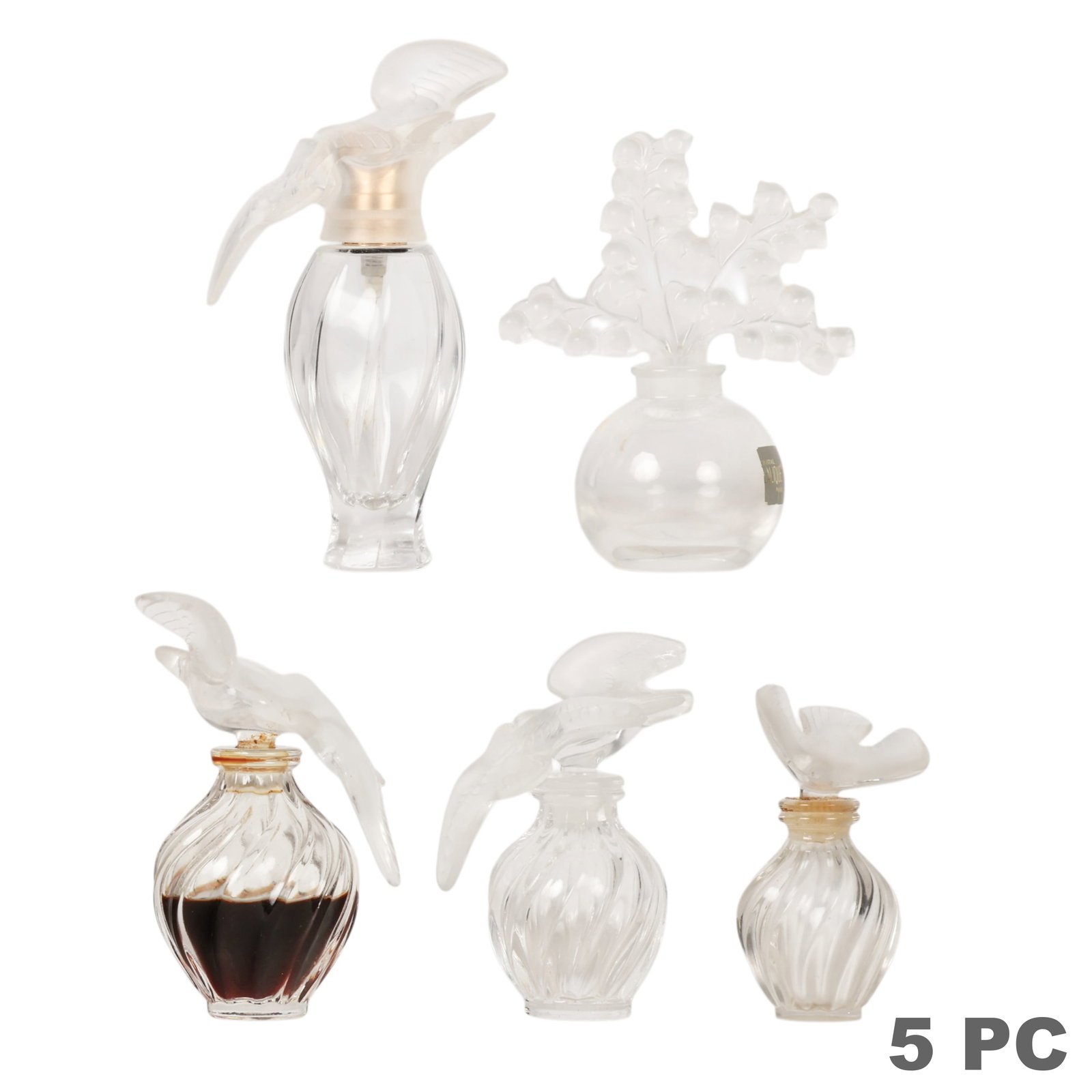 Nina Ricci Lalique France Crystal Perfume Bottles (1 of 6)