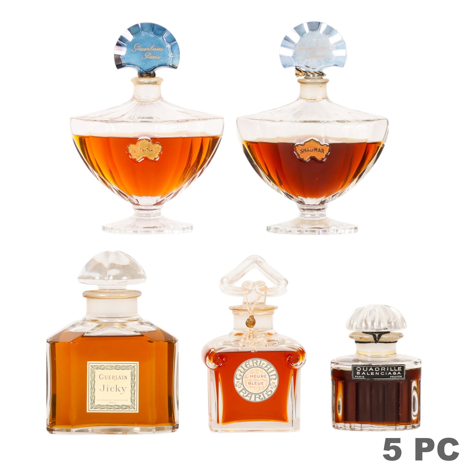 Guerlain & Balenciaga Vintage Perfume Bottles LOT (1 of 6)