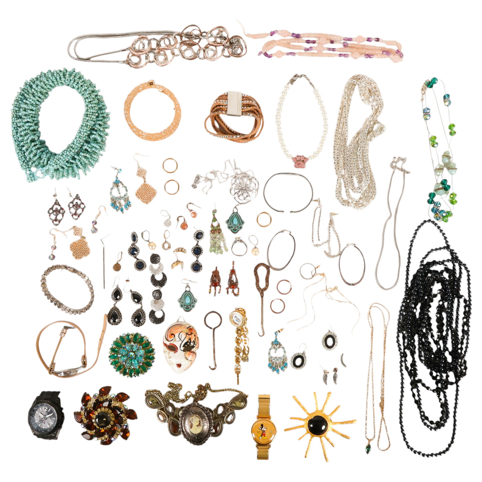 ESTATE LOT Mixed Vintage Costume Jewelry & Watches (1 of 6)
