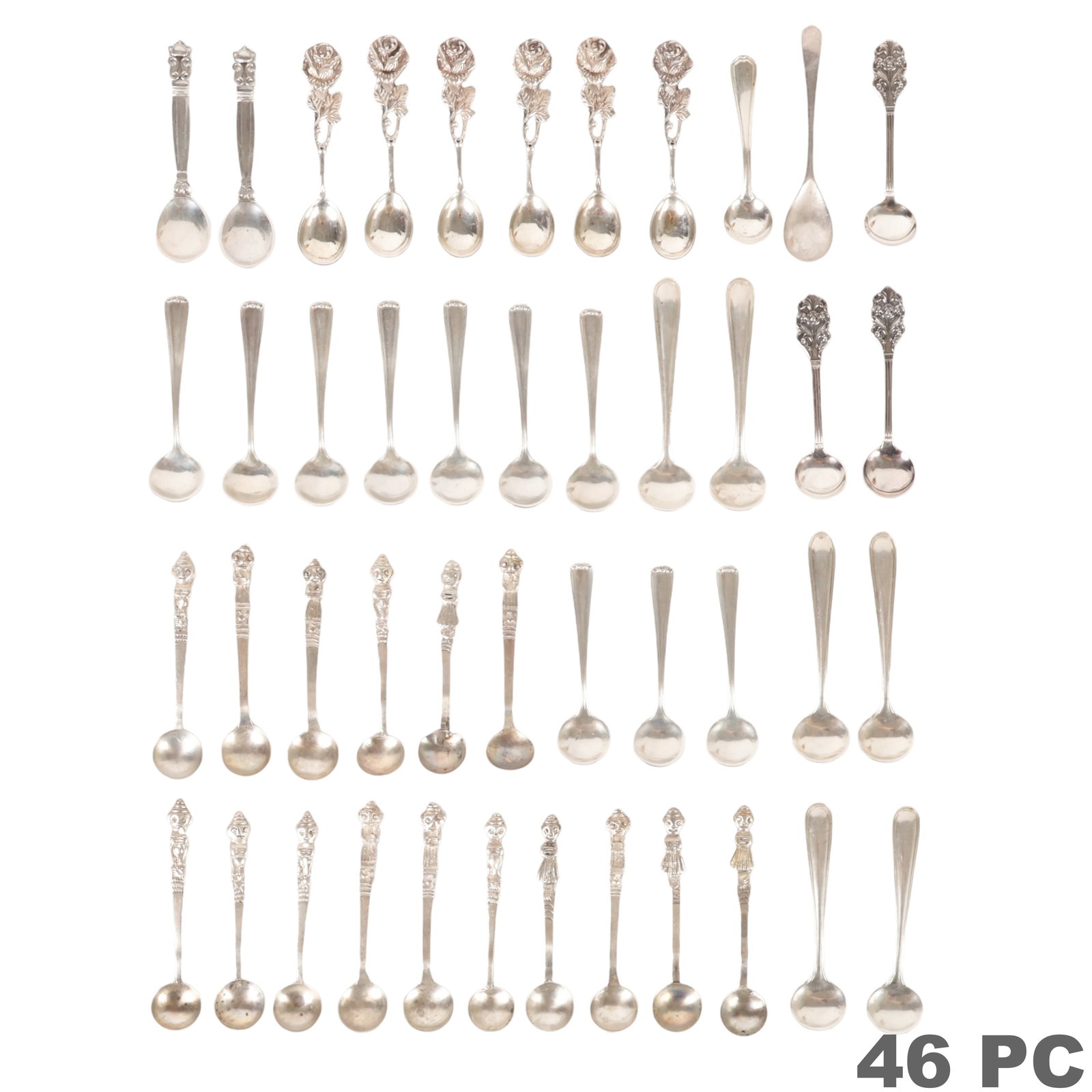 Sterling Silver Salt Spoons 46pc Mixed LOT 145g. (1 of 7)