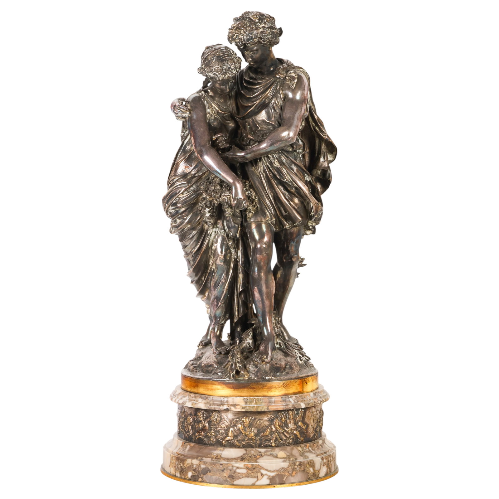 Mathurin Moreau 1822-1912 Silvered Bronze Statue (1 of 7)