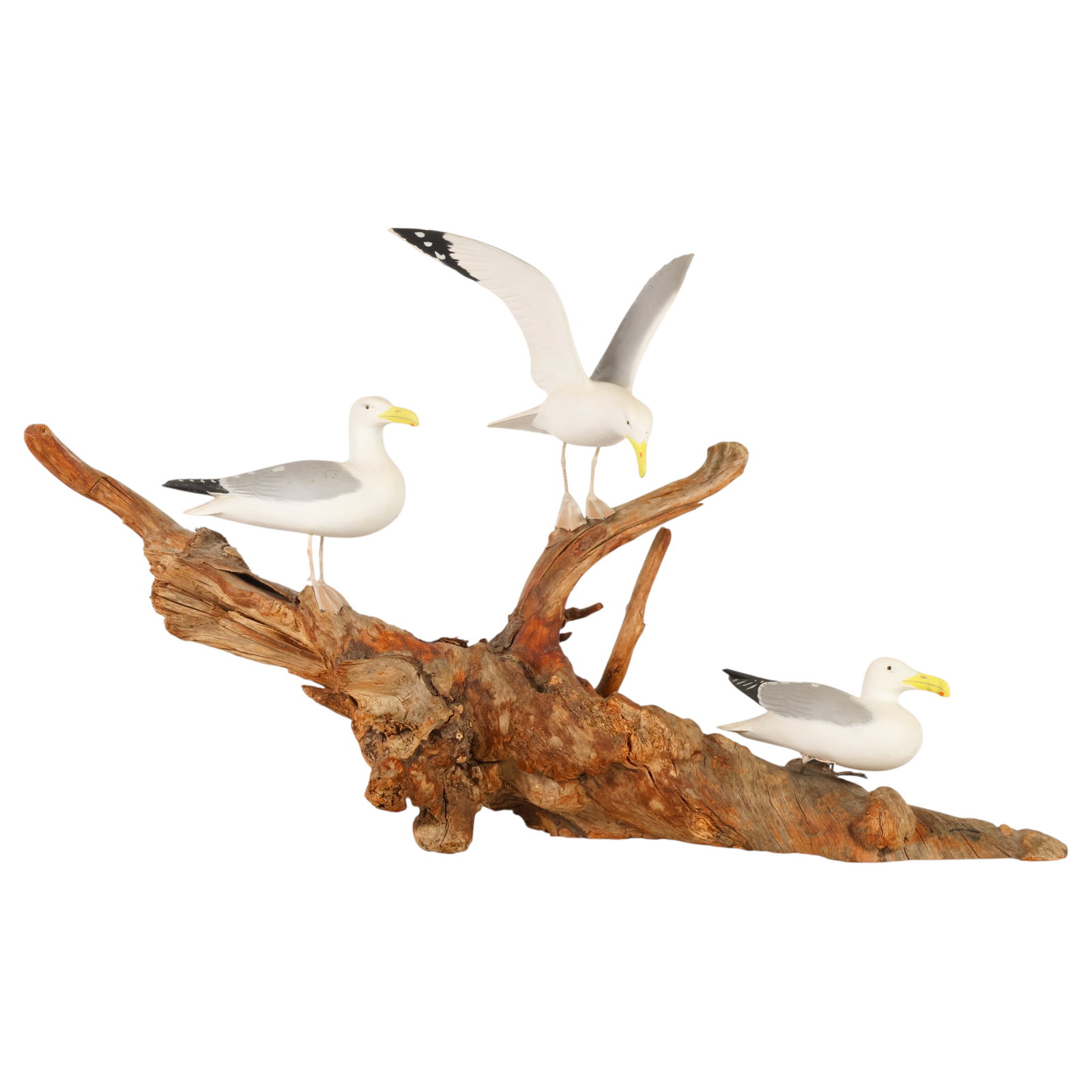 Wendell Gilley 1904-1983 Wood Seagulls Carving (1 of 6)