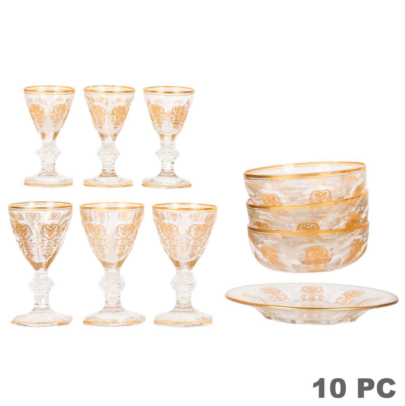 Baccarat Empire Bowls Glasses and Plate 10pc LOT (1 of 8)
