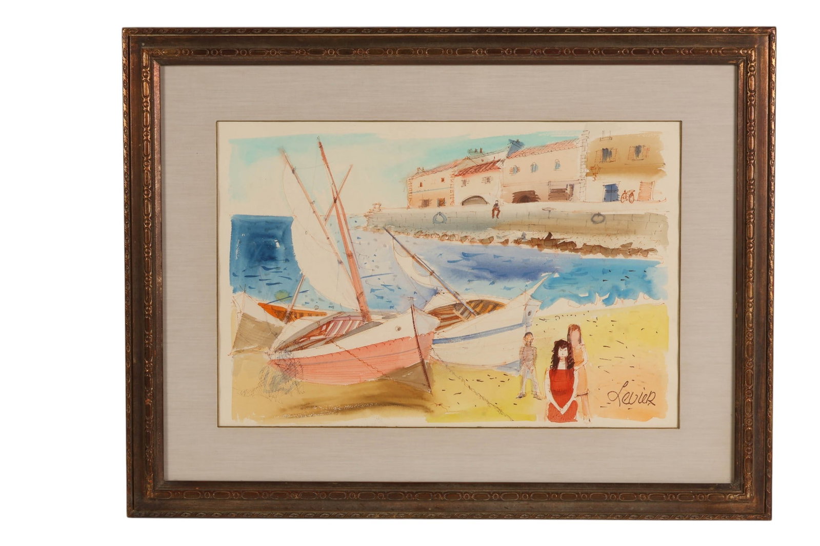 Charles Levier 1920-2003 Coastal Lithograph SIGNED (1 of 6)