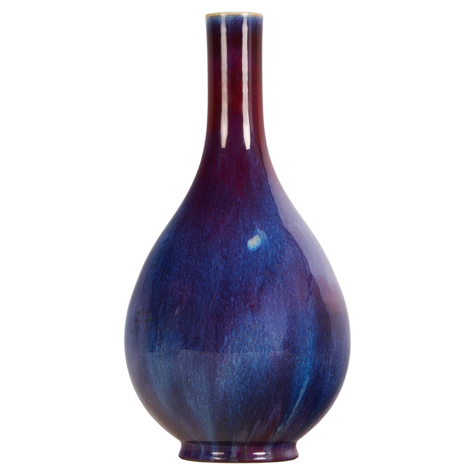 Imperial Chinese Plum Flambe Glazed Porcelain Vase: Hill Auction Gallery is pleased to present this important Chinese Imperial porcelain vase as a dedicated single-lot offering timed to coincide with Asia Week New York. Dating to the Qing dynasty and o