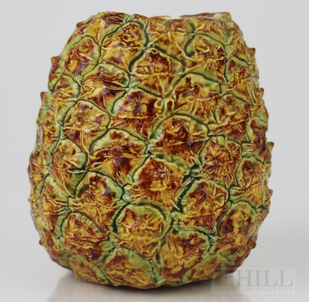 RARE Signed Dodie Thayer Pineapple Art Pottery 5" Vase: Dodie Thayer Art Pottery. Crafted Of Fine Quality American Art Pottery. Features A Rare Pineapple Form From The Queen Of Palm Beach. Signed On The Bottom. Measures Approximately 5 1/2" Height 4 3/4" L