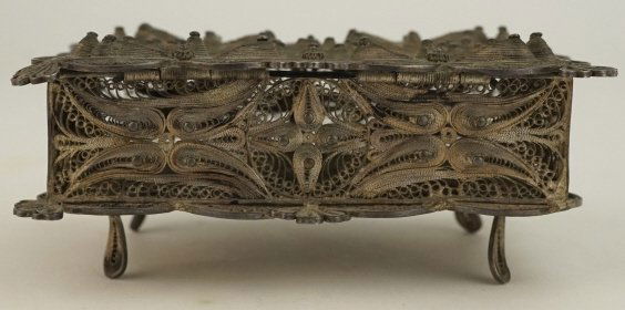 Fine Russian Sterling Silver Filigree 4" Spice Box (1 of 8)
