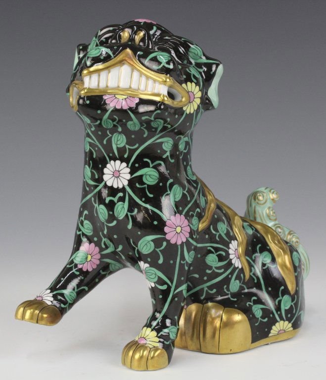 Herend Hungary Seated Foo Dog Porcelain Figurine (1 of 8)