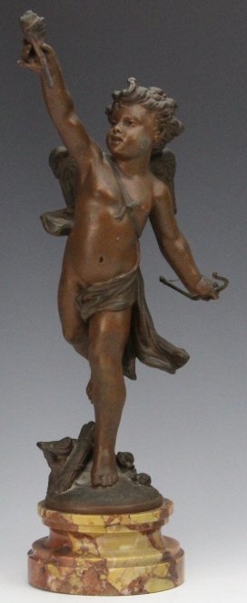 After Leon Gregoire Bronze Type Cherub 13" Statue (1 of 8)