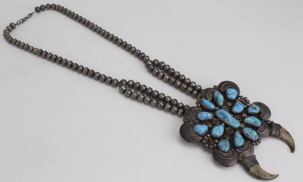 Harry Morgan American Indian Turquoise Necklace (1 of 8)