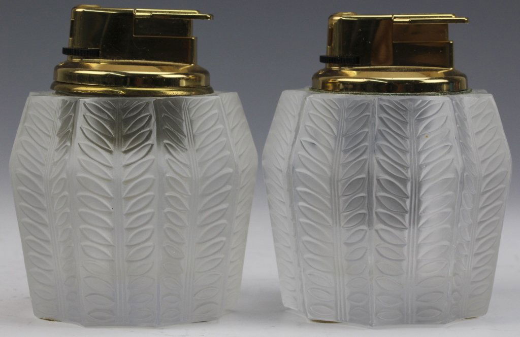 4 Pc Lalique French Crystal JAMAIQUE Smoking Set (1 of 9)