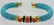 18k Hollywood Regency Coral Turquoise Bracelet