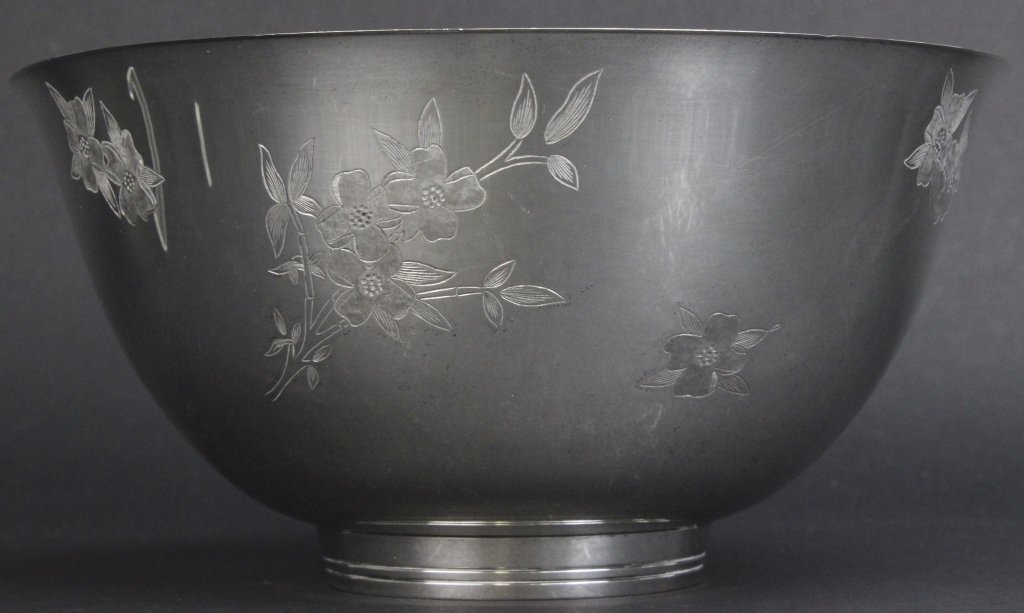 S Kirk & Son Sterling Silver DOGWOOD Engraved Bowl (1 of 9)