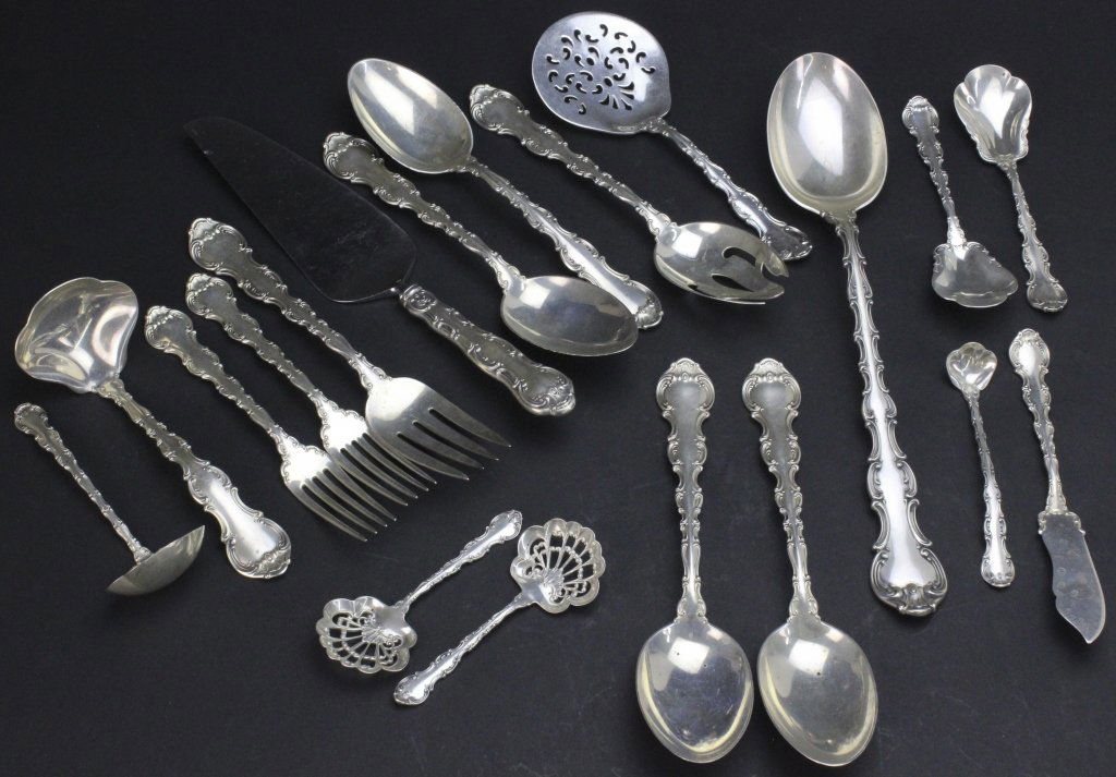 Lot 19 Pc Gorham Strasbourg Sterling Serving Pieces (1 of 5)