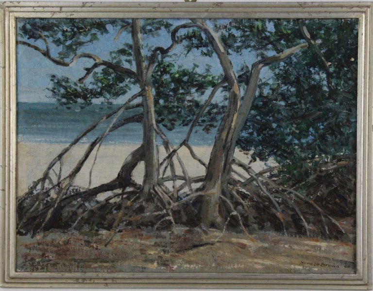 Horace Brown Mangroves 1946 Oil Board Painting (1 of 6)