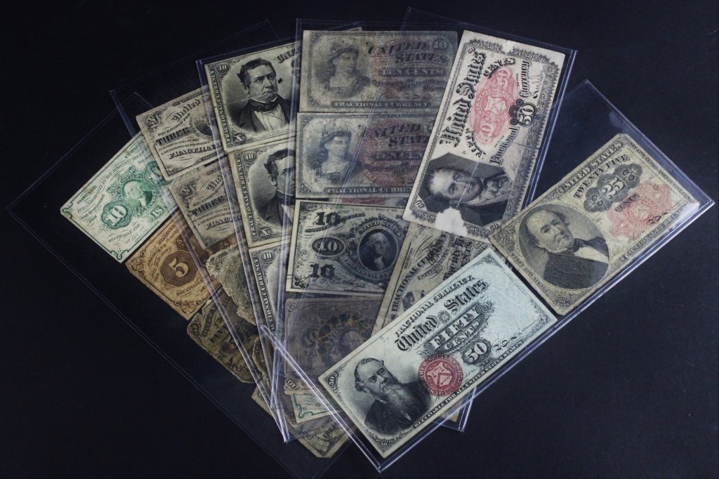 Lot 20 US Fraction & Postal Currency Mixed Issues (1 of 2)